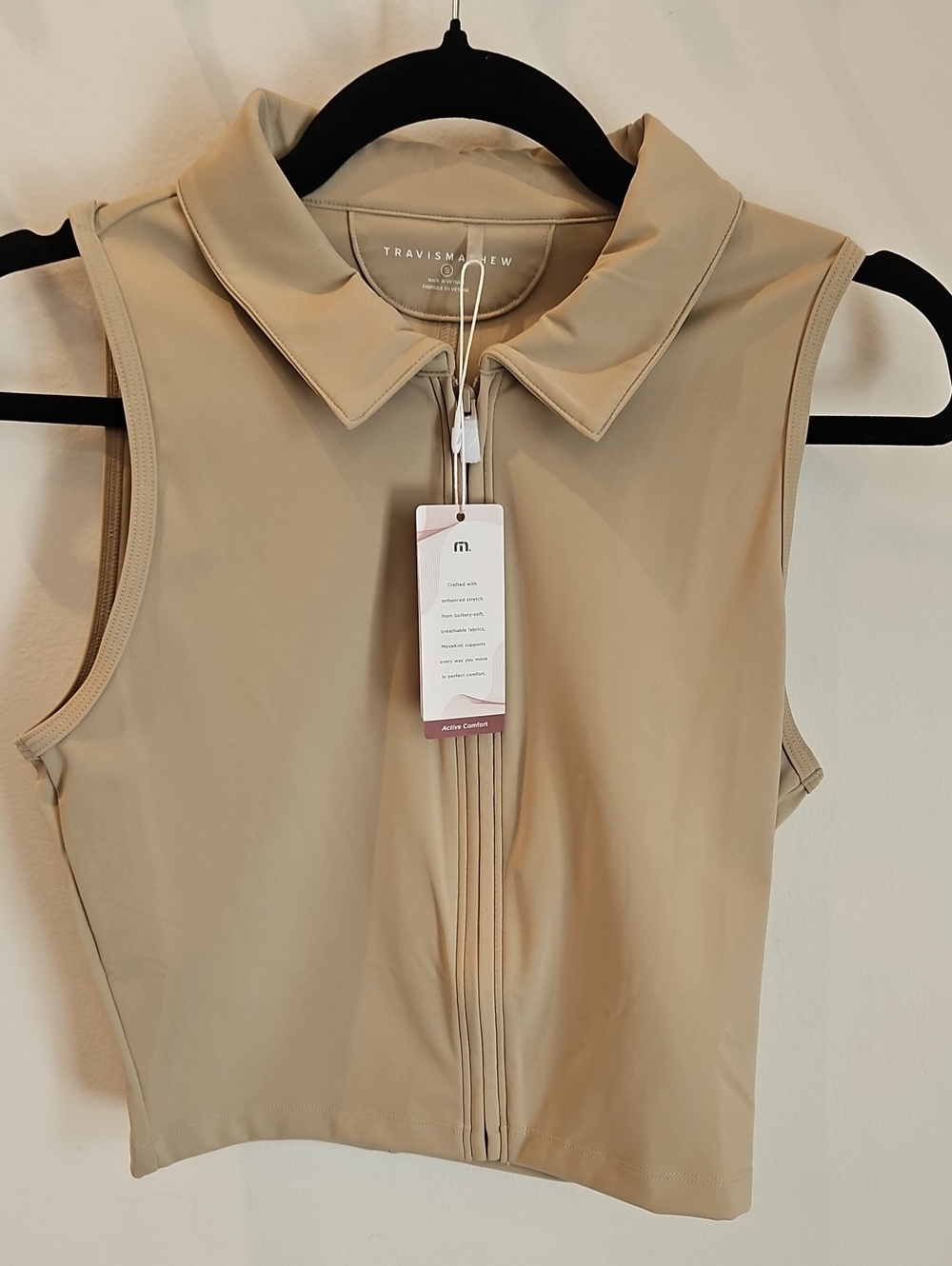 TravisMathew Womens Moveknit Sl Zip Polo